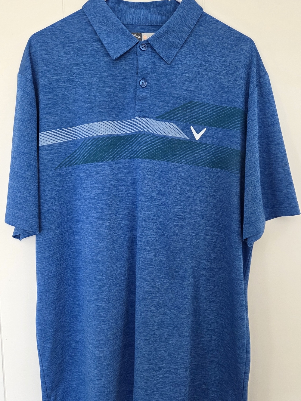 Callaway Opti-Dri Golf Polo Shirt Men's XL Blue Heather Performance